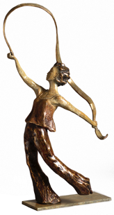Dancer-Danseuse-art-bronze-ruban-ribon-danse-femme-sculpture